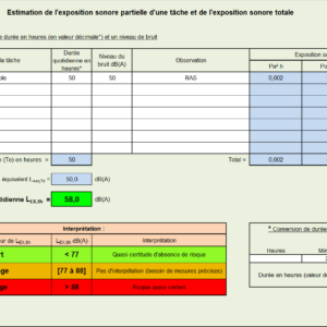 Noise exposure Excel-tool