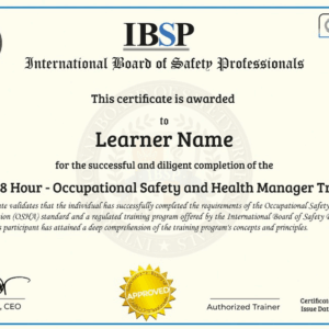 OSHA 48 Hour Occupational Safety and Health Manager®