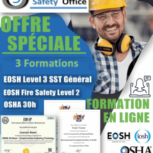 Bundle Course basic : OSHA 30H and  EOSH L3 WHS & EOSH L2 Fire Safety